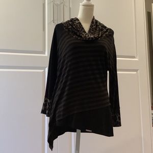 Joseph Ribkoff Size 10 Black and Brown